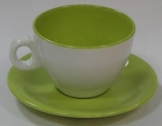 Чайная пара зелен-бел